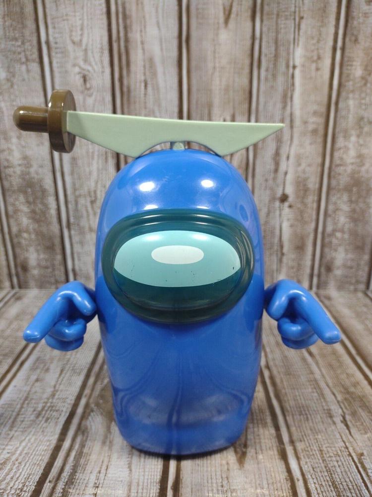 Among Us Action Figure 6.7" Rare Blue Ghost Chop Chop Knife Hat